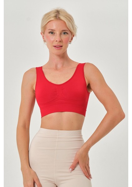 Rosella Toparlayıcı Destekli Seamless Korse Pedsiz Sütyen Kancasız ve Kopçasız Esnek Kumaş