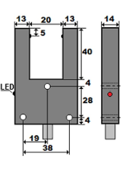 İF20-Y40-PA ,ÇATAL/20MM Pnp-No 3-Kablo Çatal Optik Iplik Sensör modelleri