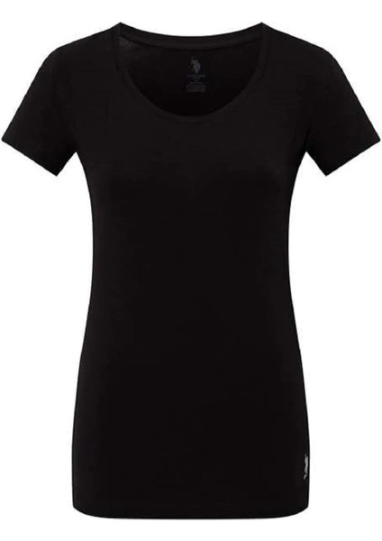 Lisanslı %47 Pamuk - %47 Modal Geniş Yuvarlak Yaka Kısa Kol Günlük T-Shirt / Siyah modelleri