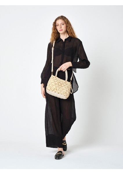 Kadın Hasır Omuz Çantası 05PC25Y20127
