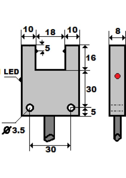 İF18-Y18-PK ,ÇATAL/18MM Pnp-Nc 3-Kablo Çatal Optik Iplik Sensör fiyatları