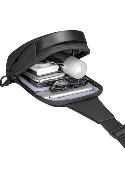 Su Geçirmez Siyah Deri Çapraz Askılı Omuz ve Bel Çantası fırsatları