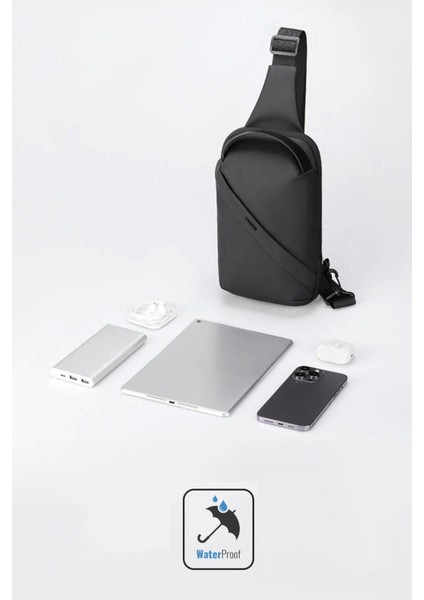 Su Geçirmez Siyah Deri Çapraz Askılı Omuz ve Bel Çantası indirimleri