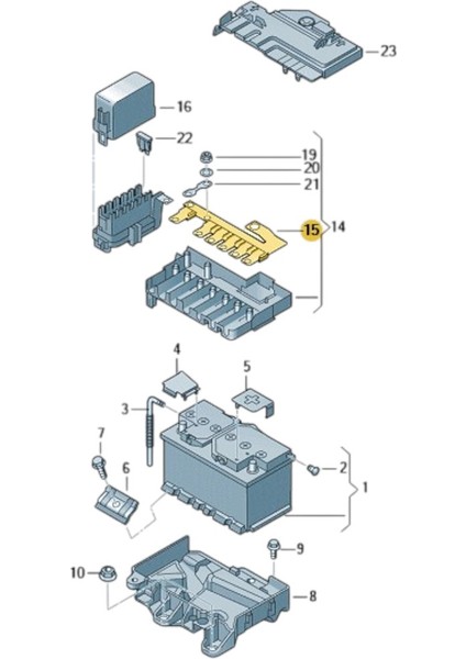 Skoda Citigo 2012-2020 Akü Üstü Çoklu Sigorta 6R0937629 fiyatları