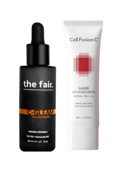 Laser Güneş Kremi ve the fair. C Gleam C Vitamini Serum
