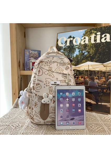 Sevimli Ortaokul Lise Öğrencisi Baskı Sırt Çantası (Yurt Dışından) fiyatları