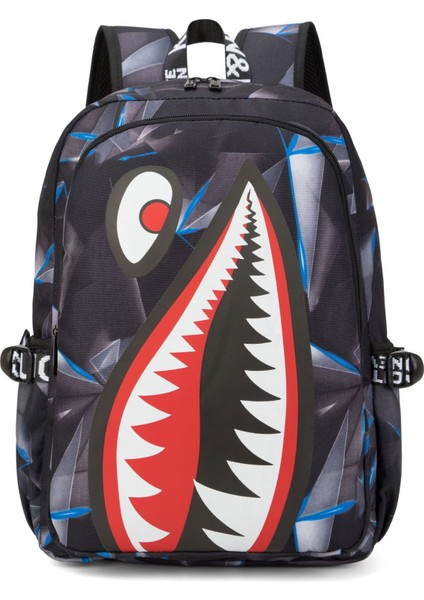 Yeni Oxford Kumaş Köpekbalığı Okul Çantası Ilkokul Öğrencileri Dört, Beş, Altı Sınıflar Büyük Kapasiteli Sırt Çantası Kişilik Basit Omuz Çantası Erkek (Yurt Dışından)