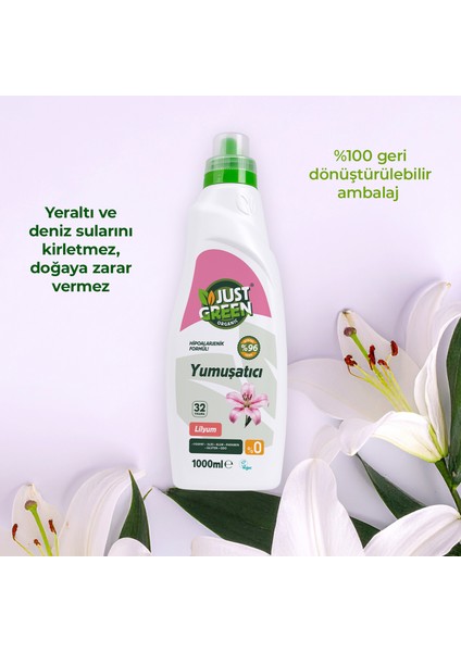 Bitkisel Çamaşır Yumuşatıcı Lilyum Çiçeği - Doğal ve Ferahlatıcı Yumuşaklık (1000 Ml) 32 Yıkama indirimleri