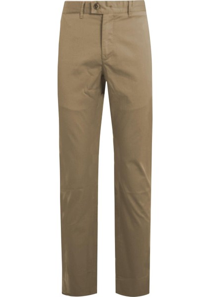 Bej Slim Fit Chino Pantolon