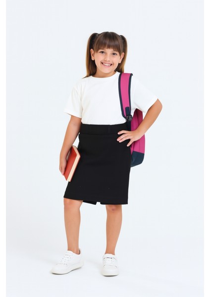 Kız Çocuk Beli Ipli Okul Kaşkorse Şort Etek G2025-1