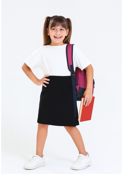 Kız Çocuk Beli Ipli Okul Kaşkorse Şort Etek G2025-1 indirimleri