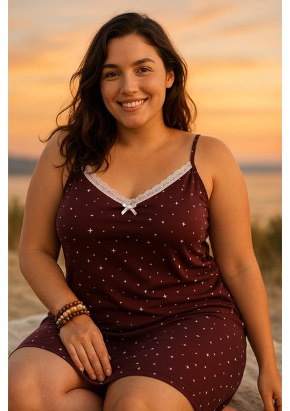 Kadın Büyük Beden Gecelik ve Ev Elbisesi - Geniş Kesim - Ölçüler Ürün Açıklamasında modelleri