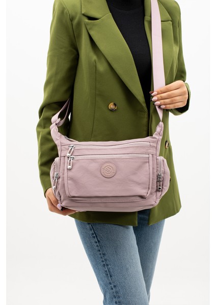 4005 Kadın Suya Dayanıklı Paraşüt Kumaş El Omuz Çantası Kol Çantası Çapraz Çantası