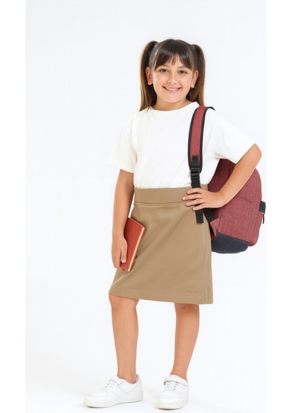 Kız Çocuk Beli Ipli Okul Kaşkorse Şort Etek G2025-1 fiyatları