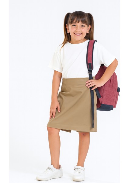 Kız Çocuk Beli Ipli Okul Kaşkorse Şort Etek G2025-1 modelleri
