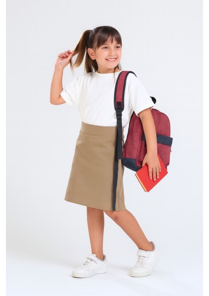 Kız Çocuk Beli Ipli Okul Kaşkorse Şort Etek G2025-1 fırsatları