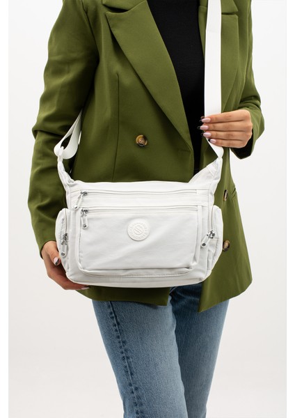 4005 Kadın Suya Dayanıklı Paraşüt Kumaş El Omuz Çantası Kol Çantası Çapraz Çantası