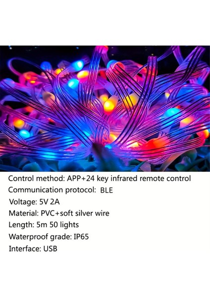 Tuya Bluetooth LED Işık Dize Rgb Hayalet Renkli Işık Dize Seti (Yurt Dışından) indirimleri