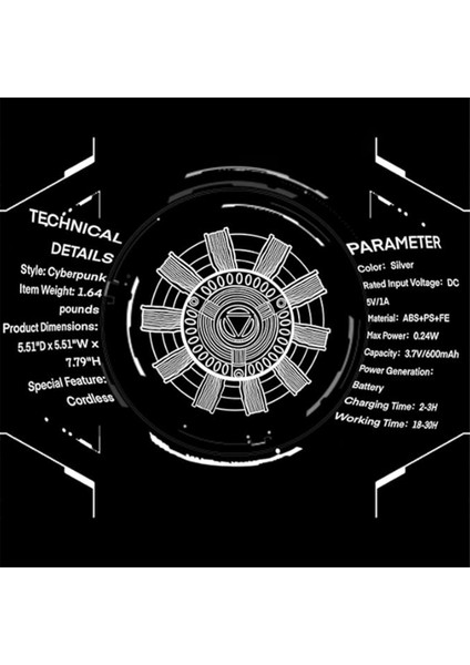 Ark Reaktör Lambası Süper Kahraman Lambası Çok Renkli Sevimli Masa Dekorasyonu (Yurt Dışından) indirimleri