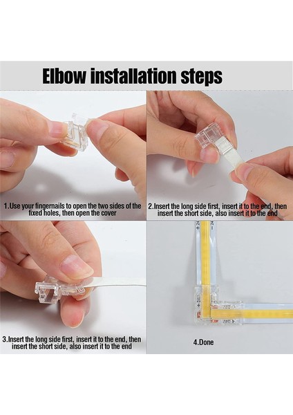 8mm 2 Pin Cob LED Şerit Konnektörü 8 Paket ve L Şekilli LED Köşe 2 Paket (Yurt Dışından) indirimleri