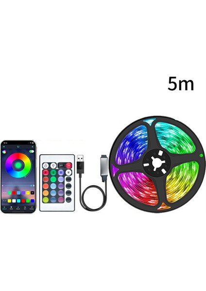 5 Metre LED Işık Şeridi Seti Rgb Uzaktan Kumanda 5V Renkli Işık Şeridi Seti (Yurt Dışından) indirimleri