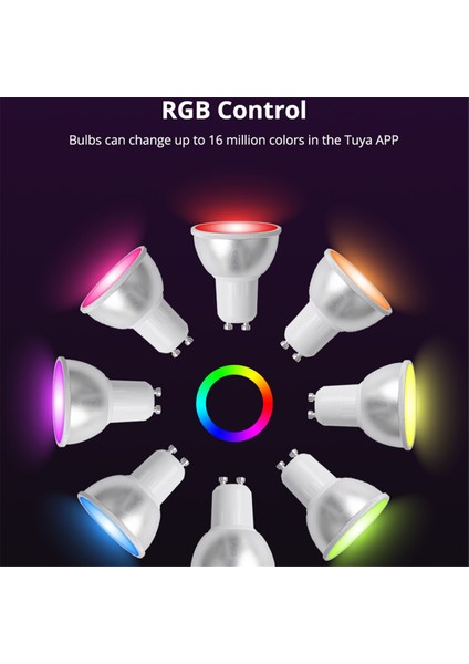 Tuya Zigbee GU10 Akıllı LED Ampul Rgbcw Kısılabilir Spot Aydınlatma (Yurt Dışından) fırsatları