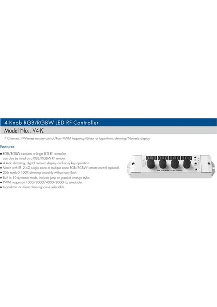 12-24VDC 4 Düğmeli Anahtar Rgbrgbw LED Dimmer Rf Kontrol Cihazı (Yurt Dışından) fiyatları