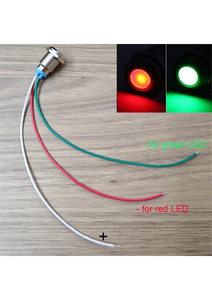 Iki Renkli Yeşil ve Kırmızı 12MM 12 Inç Enerji Tasarrufu Gösterge Işığı (Yurt Dışından) fırsatları