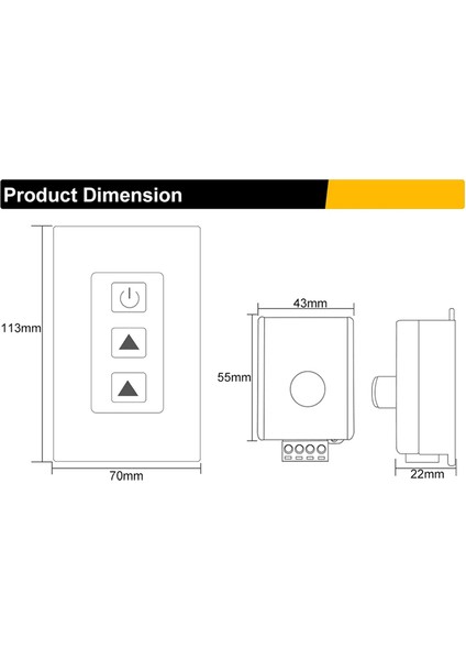 Tek Renkli LED Şerit Için Dokunmatik Uzaktan Kumandalı LED Şerit Dimmer U1 (Yurt Dışından) fiyatları
