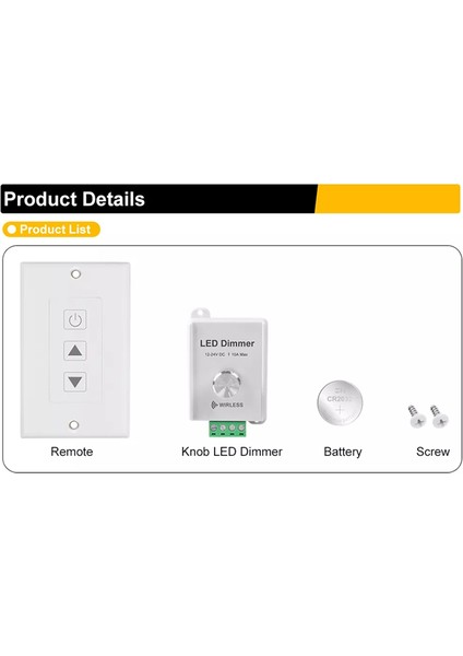 Tek Renkli LED Şerit Için Dokunmatik Uzaktan Kumandalı LED Şerit Dimmer U1 (Yurt Dışından) indirimleri