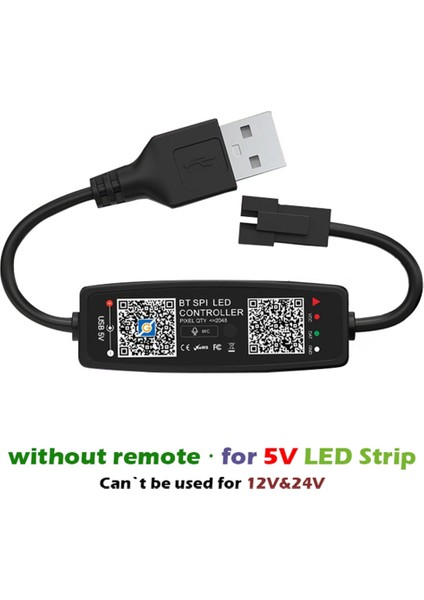 LED Bluetooth Müzik Kontrol Cihazı Piksel Işık Şeridi USB 5V (Yurt Dışından) fiyatları