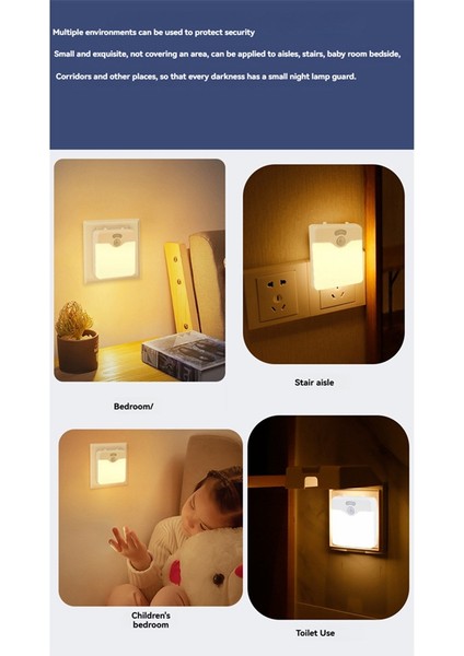 Hareket Sensörlü LED Gece Lambası Kısılabilir Lamba Çocuk Odası Için Ab Fişi (Yurt Dışından) modelleri