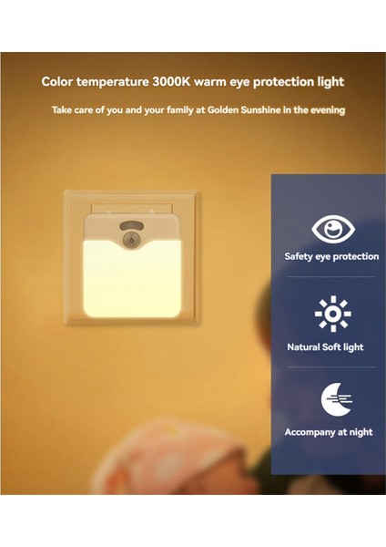 Hareket Sensörlü LED Gece Lambası Kısılabilir Lamba Çocuk Odası Için Ab Fişi (Yurt Dışından) fırsatları