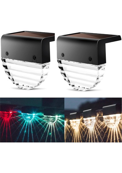 Güneş Enerjili Duvar Lambası Güverte Lambası Dış Mekan Duvar Lambası 2 Adet (Yurt Dışından) fiyatları