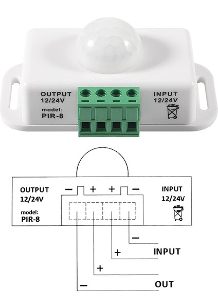 Dc 12V24V 8A Vücut Kızılötesi Pır Hareket Sensörü Anahtarı LED Işık (Yurt Dışından) fiyatları