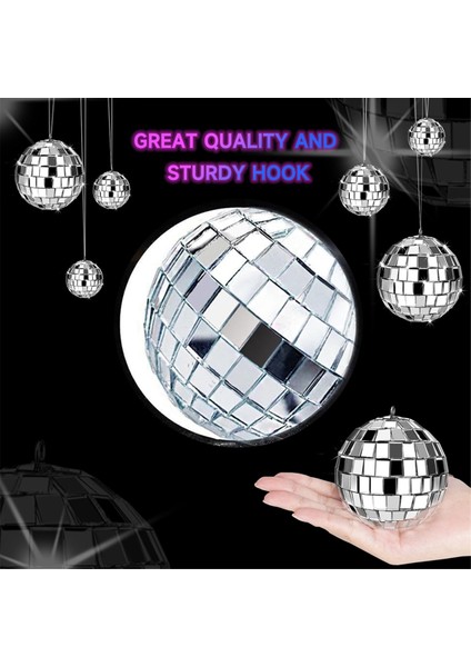 24 Adet Aynalı Disko Topu Askısı Cam Disko Topu Dekoru (Yurt Dışından) indirimleri