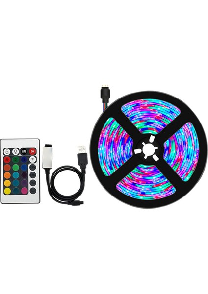 3 Metre LED Işık Şeridi Seti Rgb Uzaktan Kumanda 5V Renkli Işık Şeridi Seti (Yurt Dışından) fırsatları