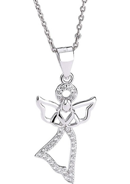 925 Ayar Gümüş Aşk Melek Kanatları Kolye Moda Melek Kanatları Köprücük Kemiği Zinciri (Yurt Dışından)