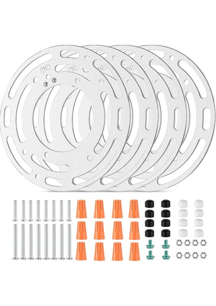 Yükseltilmiş 4'lü Paket Evrensel Lamba Montaj Braketleri (Yurt Dışından)