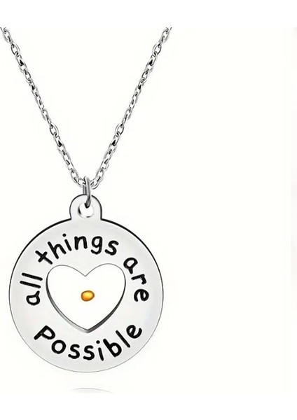 Kalp Sözcüğü Kolye Ucu (Yurt Dışından)