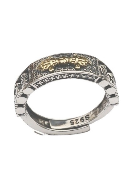 Erkekler ve Kadınlar Için S925 Gümüş Altı Kelimelik Mantra Yüzük, Evrensel, Şık, Retro, Hafif Lüks Yüzük Gümüş Takı (Yurt Dışından) fiyatları