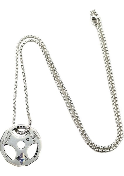 Moda ve Çok Yönlü Fitness Dambıl Parçası Spor Halter 777 Kolye Erkek Trendi (Yurt Dışından)