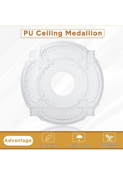 2 Adet Pu Tavan Madalyonu Dekoratif Tavan Vantilatörü Madalyonu (Yurt Dışından) modelleri