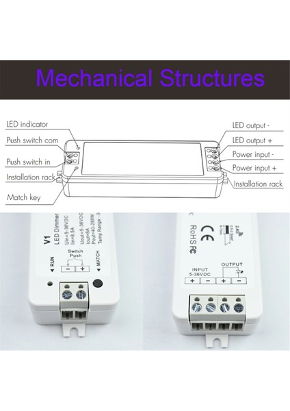 Rf Mini Stil LED Dimmer Kiti Iç Aydınlatma 12V 24V 1ch (Yurt Dışından) indirimleri