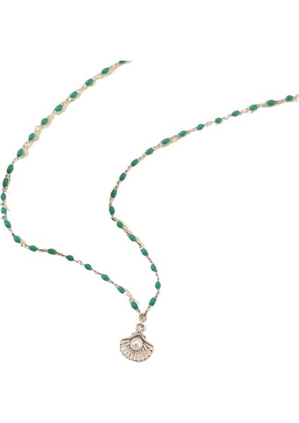 Hafif Lüks S925 Ayar Gümüş Ins Kabuk Inci Damla Tutkal Tasarımı Köprücük Kemiği Zincir Istifleme Kolye Kadınlar Için (Yurt Dışından)