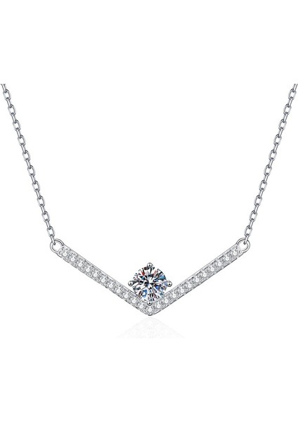 Gümüş V Şekilli Kolye (Yurt Dışından)