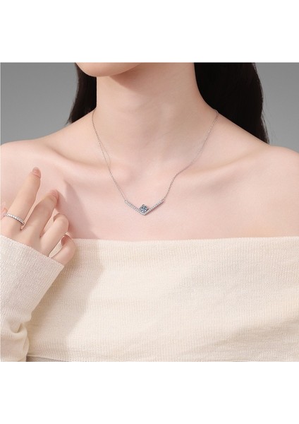 Gümüş V Şekilli Kolye (Yurt Dışından) fiyatları