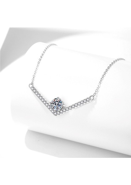 Gümüş V Şekilli Kolye (Yurt Dışından) fırsatları