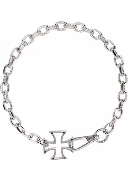 Içi Boş Haç Kolye Kısa Avrupa ve Amerikan Hip-Hop Niş Küba Zinciri (Yurt Dışından) modelleri