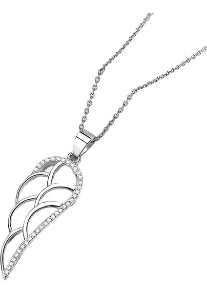 925 Ayar Gümüş Melek Kanatları Tüy Kolye Ucu Kadın Modası Üst Düzey Köprücük Kemiği Zinciri (Yurt Dışından) fiyatları